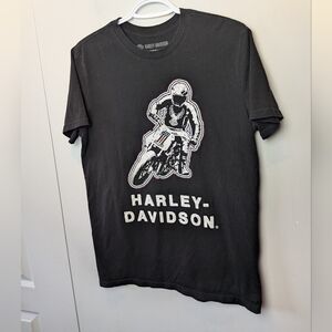 HARLEY DAVIDSON Tee Shirt Size Medium Black Color Made In Mexico Unisex
